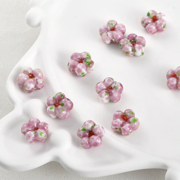 Glass Glazed Natural Style Straight Hole Beads Handmade Jewelry Accessories