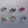 Glass Glazed Oil Drop Eye Faceted Round Pendant Jewelry Making Accessories For Necklace And Bracelet