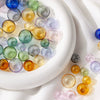 Glass Glazed Round Beaded Bracelet And Ear Accessories Handmade Material