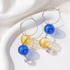 Glass Glazed Round Beaded Bracelet And Ear Accessories Handmade Material