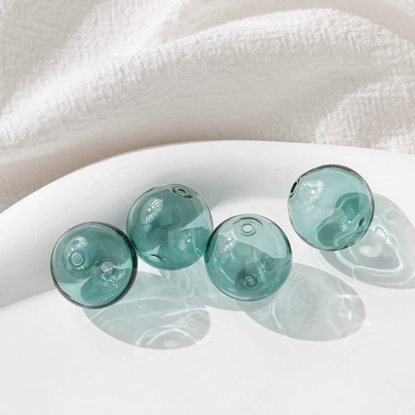Glass Glazed Round Beaded Bracelet And Ear Accessories Handmade Material