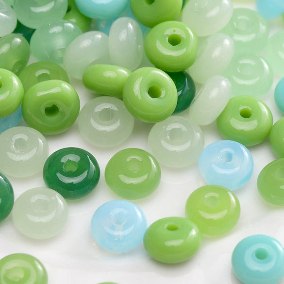 Glass Glazed Round Beads Diy Handmade Beaded Bracelet Necklace Accessories