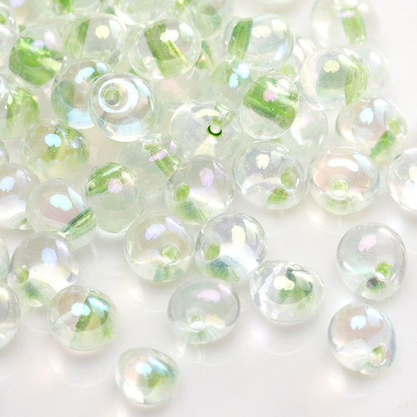 Glass Glazed Round Beads Diy Handmade Beaded Bracelet Necklace Accessories