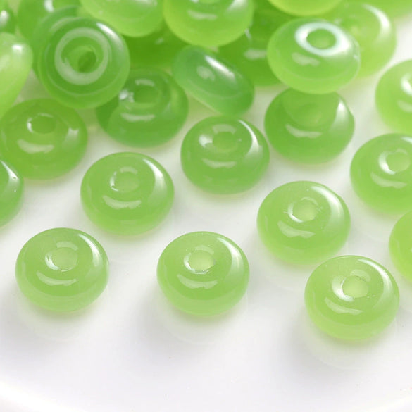 Glass Glazed Round Beads Diy Handmade Beaded Bracelet Necklace Accessories