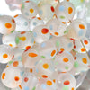 Glass Glazed Round Beads For Diy Handmade Wind Chime Beaded Bracelet Necklace With Lampwork Printing