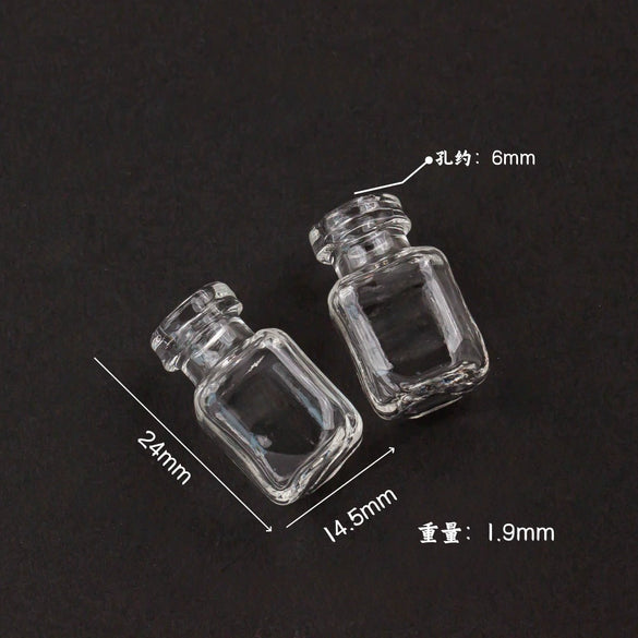 Glass Glazed Small Bottle Pendant Mobile Phone Lanyard Accessories