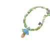 Glass Glazed Wave Point Mushroom Beaded Pendant Handmade Jewelry Accessories With Pearlescent Treatment And Line Pattern
