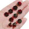 Glass Imitation Jade Natural Style Gradient Color Lily Orchid Beads Gradient Torus Handmade Diy Necklace Bracelet Accessories