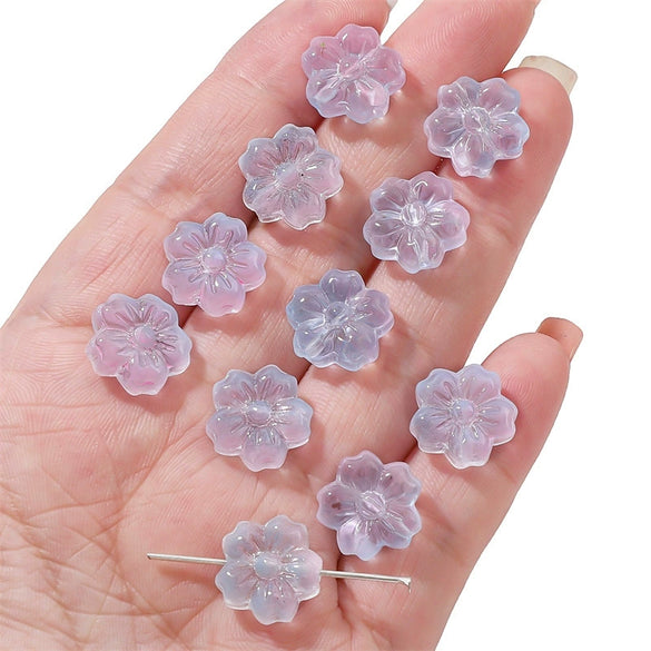 Glass Jewelry Material Package Accessories Handmade Diy Beaded Bracelet Necklace With Flower And Sakura Pattern Beads