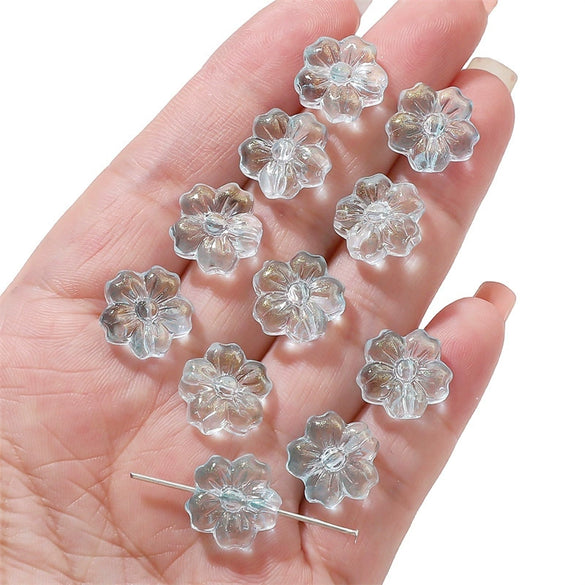 Glass Jewelry Material Package Accessories Handmade Diy Beaded Bracelet Necklace With Flower And Sakura Pattern Beads