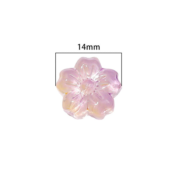 Glass Jewelry Material Package Accessories Handmade Diy Beaded Bracelet Necklace With Flower And Sakura Pattern Beads