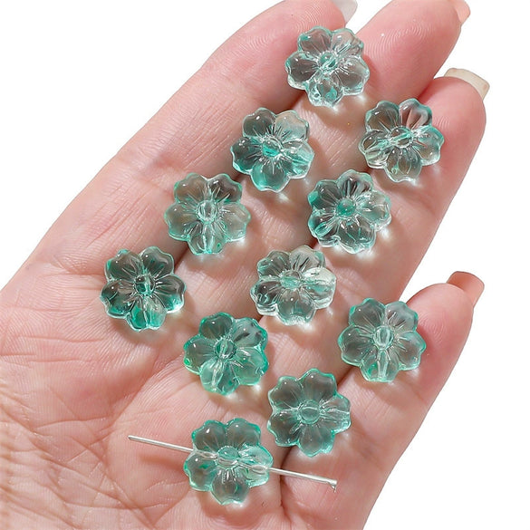 Glass Jewelry Material Package Accessories Handmade Diy Beaded Bracelet Necklace With Flower And Sakura Pattern Beads
