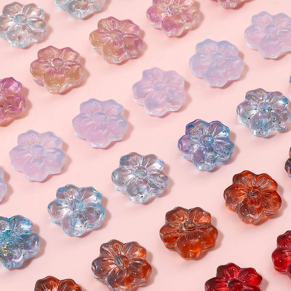 Glass Jewelry Material Package Accessories Handmade Diy Beaded Bracelet Necklace With Flower And Sakura Pattern Beads