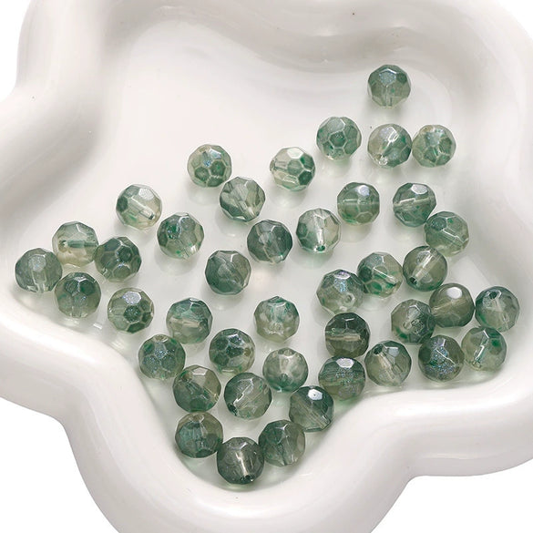 Glass Pearlescent Round Beads Handmade Jewelry Material For Bracelet And Mobile Phone Chain