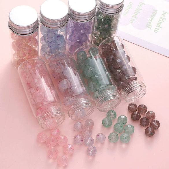 Glass Pearlescent Round Beads Handmade Jewelry Material For Bracelet And Mobile Phone Chain