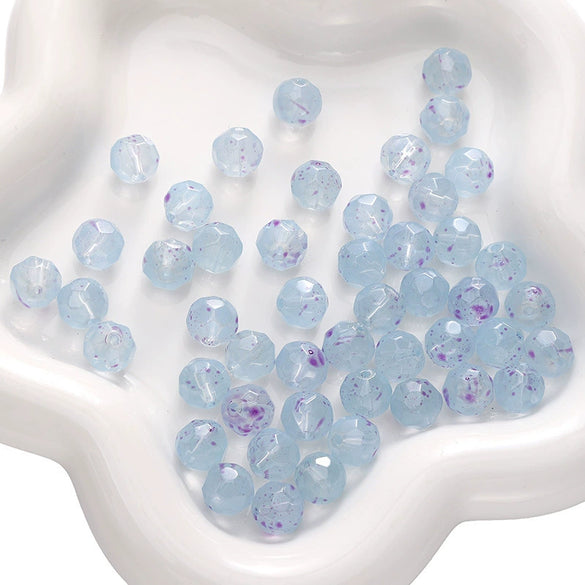 Glass Pearlescent Round Beads Handmade Jewelry Material For Bracelet And Mobile Phone Chain