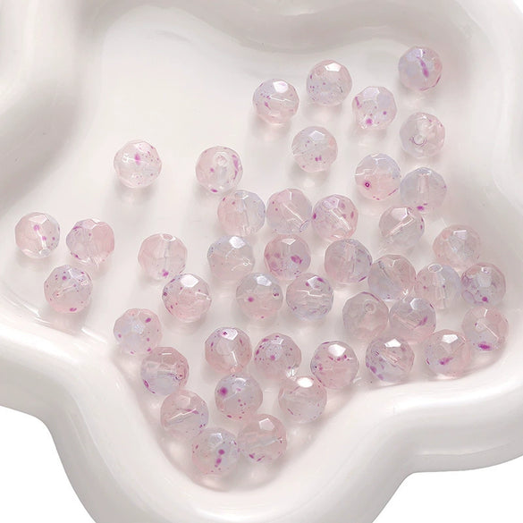Glass Pearlescent Round Beads Handmade Jewelry Material For Bracelet And Mobile Phone Chain