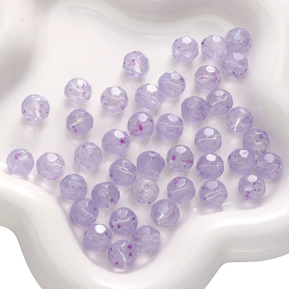 Glass Pearlescent Round Beads Handmade Jewelry Material For Bracelet And Mobile Phone Chain
