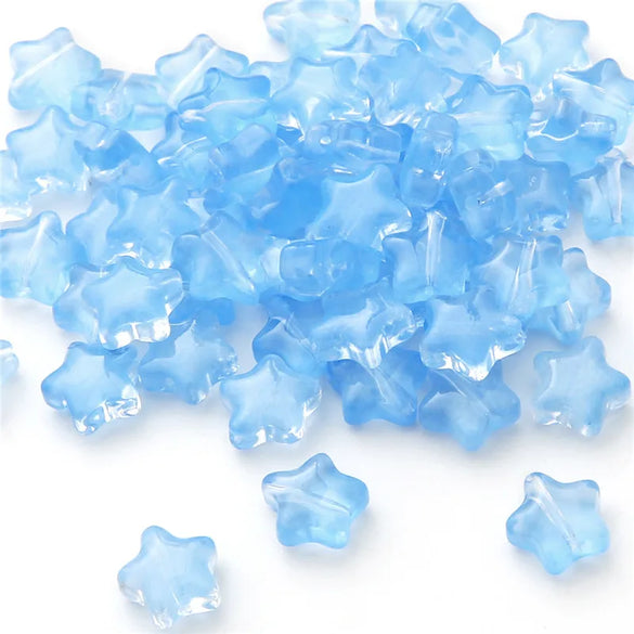 Glass Pentagonal Stars Beaded Beads DIY Handmade Antique Glaze Hairpin Earrings Material Accessories