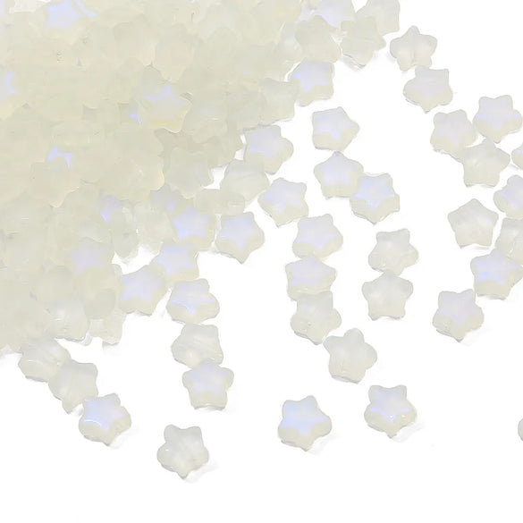 Glass Pentagonal Stars Beaded Beads DIY Handmade Antique Glaze Hairpin Earrings Material Accessories