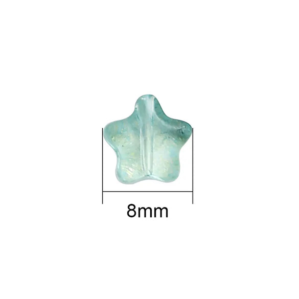 Glass Pentagonal Stars Beaded Beads DIY Handmade Antique Glaze Hairpin Earrings Material Accessories