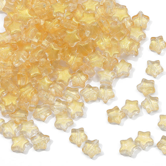 Glass Pentagonal Stars Beaded Beads DIY Handmade Antique Glaze Hairpin Earrings Material Accessories