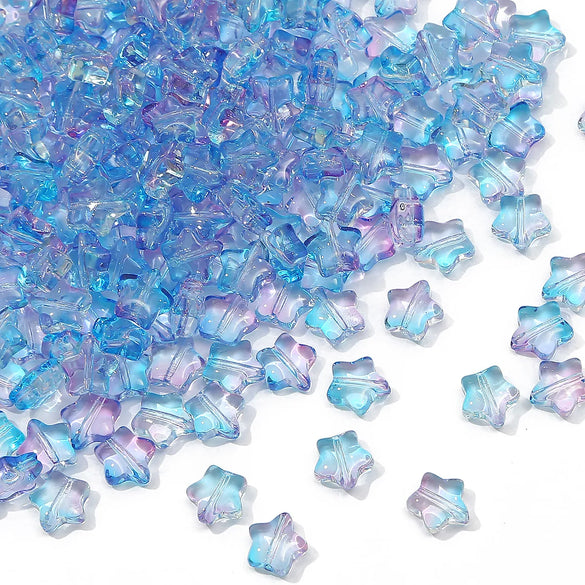 Glass Pentagonal Stars Beaded Beads DIY Handmade Antique Glaze Hairpin Earrings Material Accessories