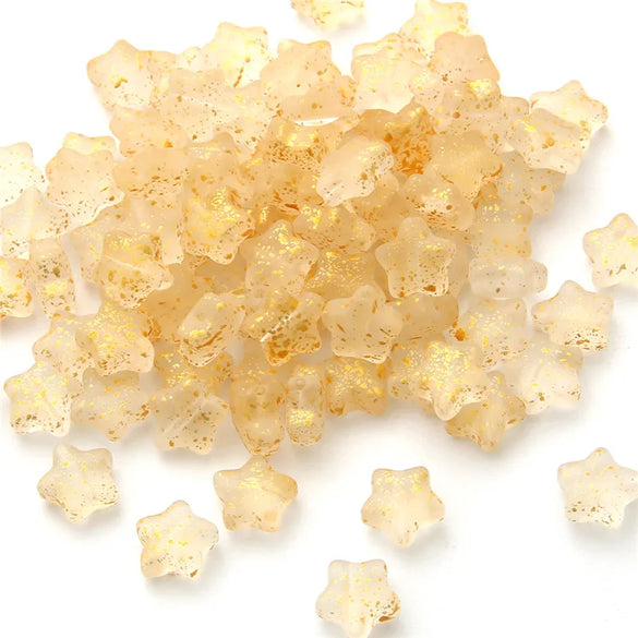 Glass Pentagonal Stars Beaded Beads DIY Handmade Antique Glaze Hairpin Earrings Material Accessories