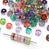 Glass Round Beads Handmade Diy Beaded Bracelet Material Accessories High Color Retention Twocolor Crosscut
