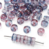 Glass Round Beads Handmade Diy Beaded Bracelet Material Accessories High Color Retention Twocolor Crosscut