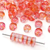 Glass Round Beads Handmade Diy Beaded Bracelet Material Accessories High Color Retention Twocolor Crosscut