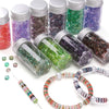 Glass Round Beads Handmade Diy Beaded Bracelet Material Accessories High Color Retention Twocolor Crosscut