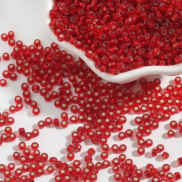 Glass Silverfilled Rice Beads Handmade Jewelry Accessories Bracelet Necklace For Diy Crossstitch