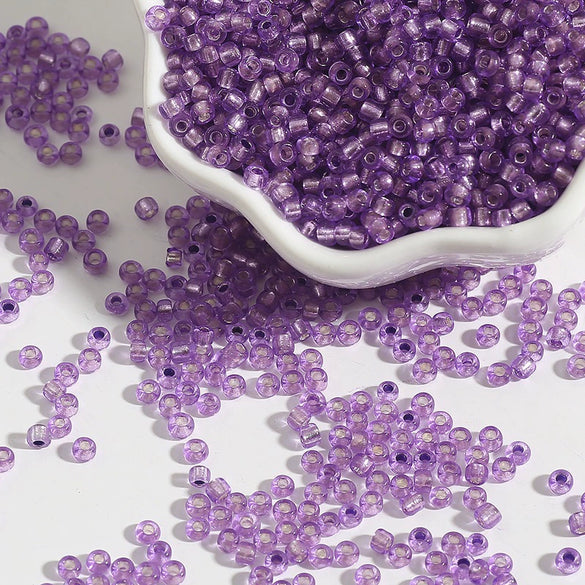 Glass Silverfilled Rice Beads Handmade Jewelry Accessories Bracelet Necklace For Diy Crossstitch