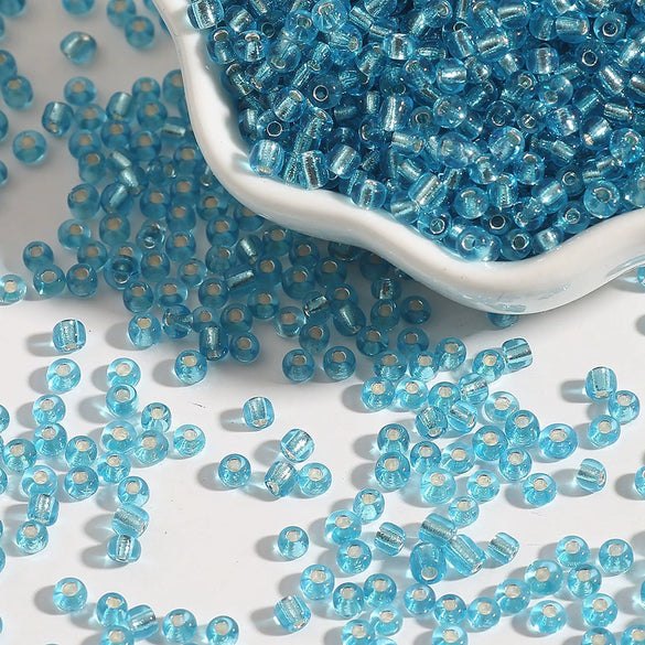 Glass Silverfilled Rice Beads Handmade Jewelry Accessories Bracelet Necklace For Diy Crossstitch