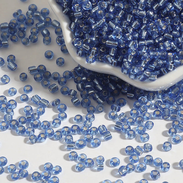 Glass Silverfilled Rice Beads Handmade Jewelry Accessories Bracelet Necklace For Diy Crossstitch