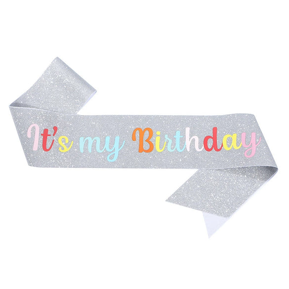 Glitter Cloth Etiquette Belt With Hot Stamping For Party Accessories