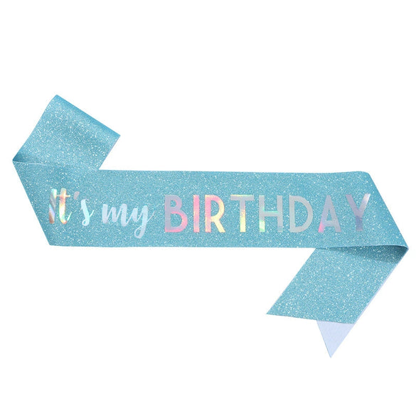 Glitter Cloth Etiquette Belt With Hot Stamping For Party Accessories