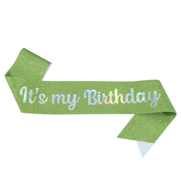 Glitter Cloth Etiquette Belt With Hot Stamping For Party Accessories