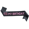 Glitter Cloth Etiquette Belt With Hot Stamping For Party Accessories