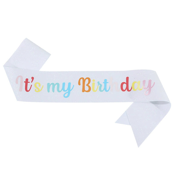 Glitter Cloth Etiquette Belt With Hot Stamping For Party Accessories