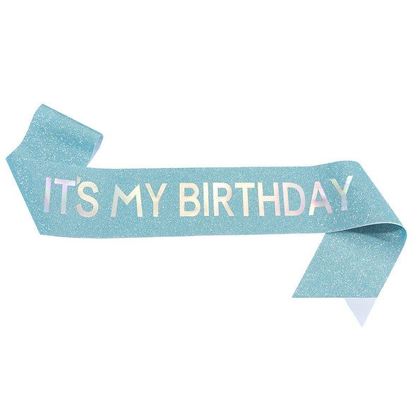 Glitter Cloth Etiquette Belt With Hot Stamping For Party Accessories