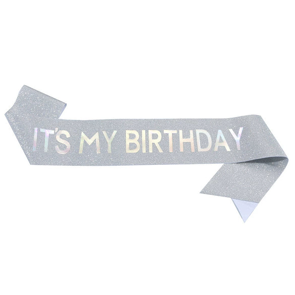 Glitter Cloth Etiquette Belt With Hot Stamping For Party Accessories