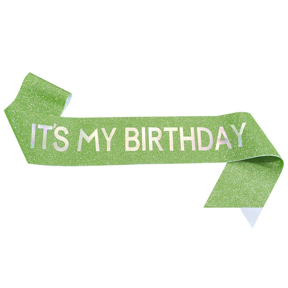 Glitter Cloth Etiquette Belt With Hot Stamping For Party Accessories
