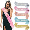 Glitter Cloth Etiquette Belt With Hot Stamping For Party Accessories