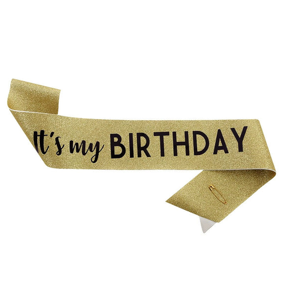 Glitter Cloth Etiquette Belt With Hot Stamping For Party Accessories