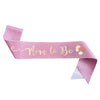 Glitter Cloth Gender Reveal Shoulder Strap Belt With Footprints Of Expectant Mothers And Hot Stamping Craft
