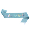 Glitter Cloth Gender Reveal Shoulder Strap Belt With Footprints Of Expectant Mothers And Hot Stamping Craft