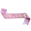 Glitter Cloth Gender Reveal Shoulder Strap Belt With Footprints Of Expectant Mothers And Hot Stamping Craft