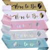 Glitter Cloth Gender Reveal Shoulder Strap Belt With Footprints Of Expectant Mothers And Hot Stamping Craft